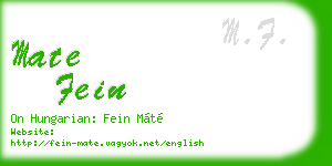 mate fein business card