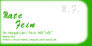 mate fein business card